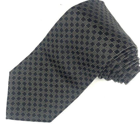 Vintage Albert Goldberg Façonnable Men's Tie, 100% Silk Jacquard, Italy Grid - Picture 1 of 6